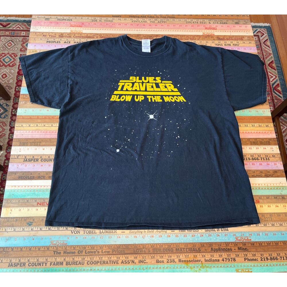 Vintage Blues Traveler 2015 Blow Up the Moon Concert Tour Merch T-Shirt MENS 2XL